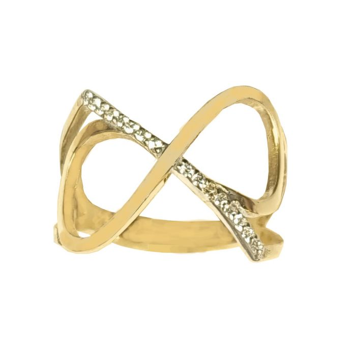 Women gold ring 9CT with zirkon HDU0059