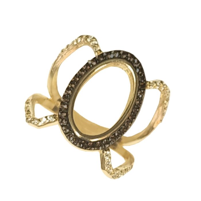 Women gold ring 9CT with zirkon HDU0060