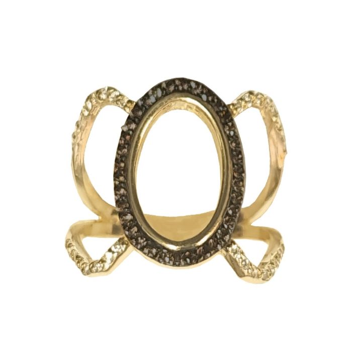 Women gold ring 9CT with zirkon HDU0060