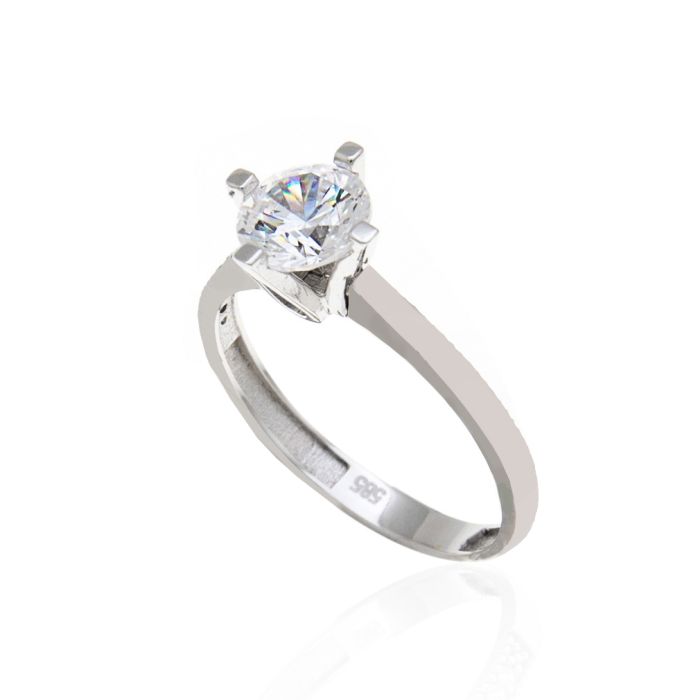 Engagement White Gold ring 14CT IDM0115