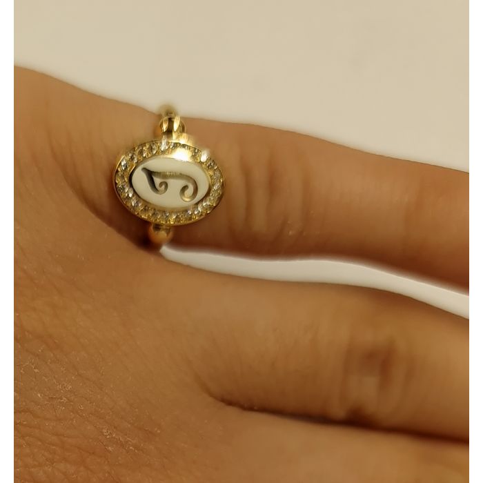 Women gold ring sevalie 14CT with zirkon IDU0138