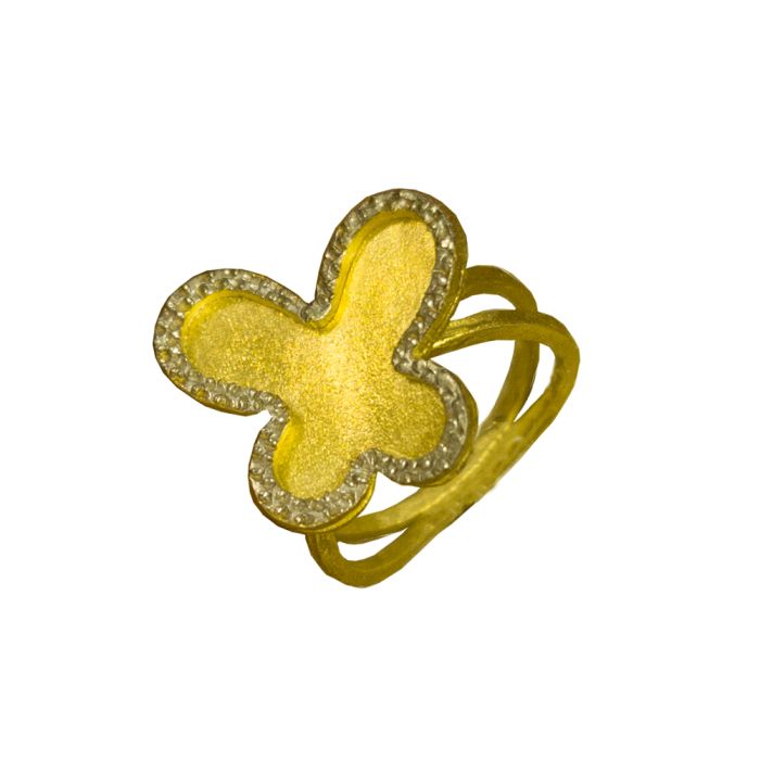 Women's yellow gold ring 14CT IDU0140