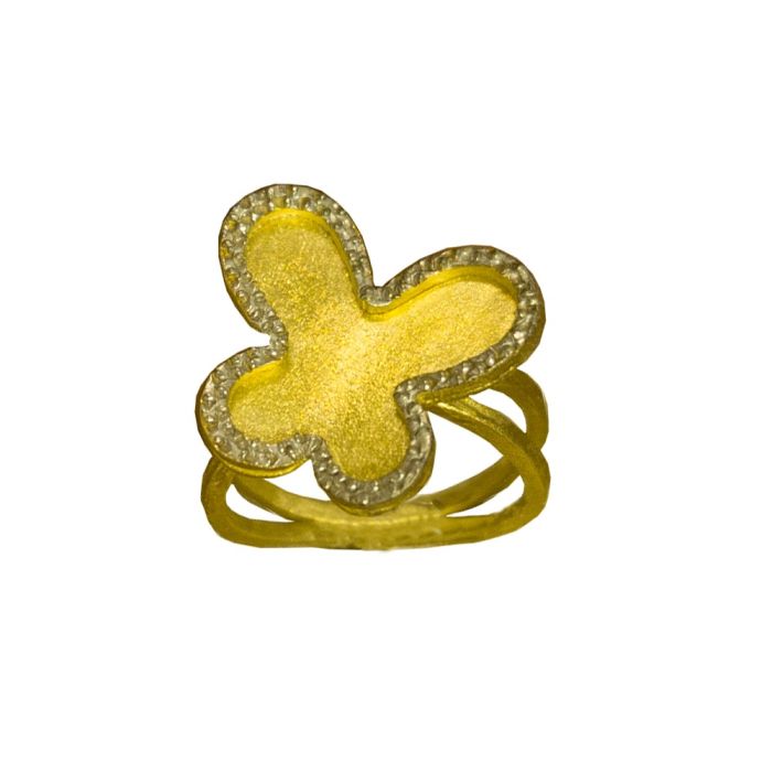 Women's yellow gold ring 14CT IDU0140