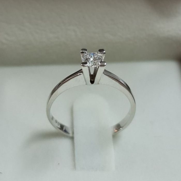 Women white gold engagement ring with brigian 0.23ct 18ct SDY0003