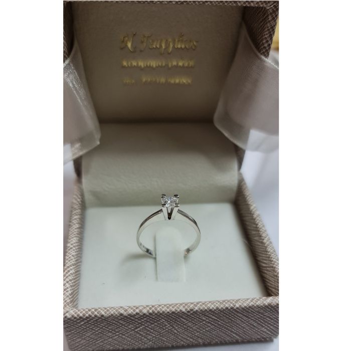 Women white gold engagement ring with brigian 0.23ct 18ct SDY0003
