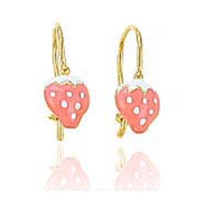 Kid's in yellow gold earrings with strawberrys 9CT HSY0008