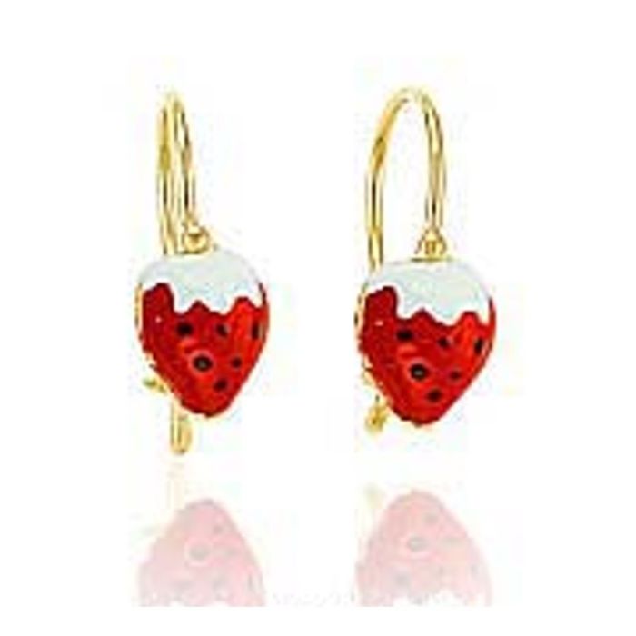 Kid's in yellow gold earrings with strawberrys 9CT HSY0009