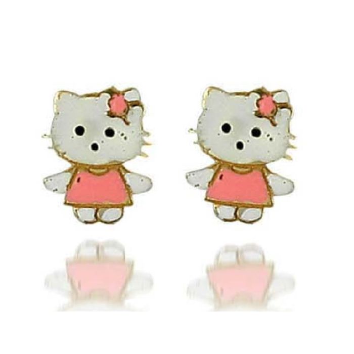 Kid's in yellow gold earrings with the Hello Kitty 9CT HSY0010