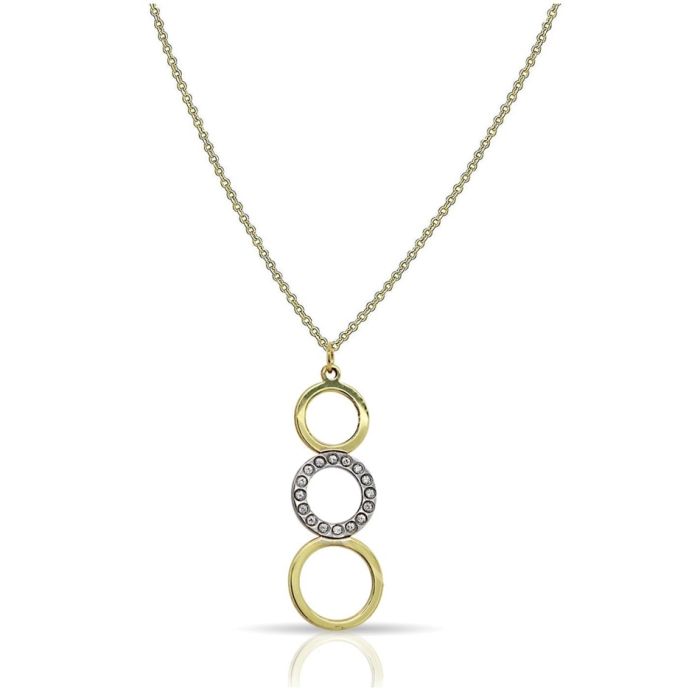 Women's yellow gold necklace 9ct with zirkon HRY0013