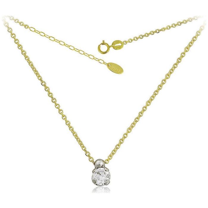 Women's yellow gold necklace 9ct with zirkon HRY0016