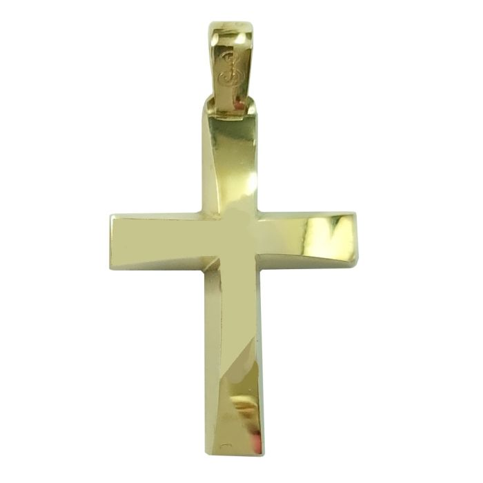 Men's yellow gold cross without chain 14CT ITY0016