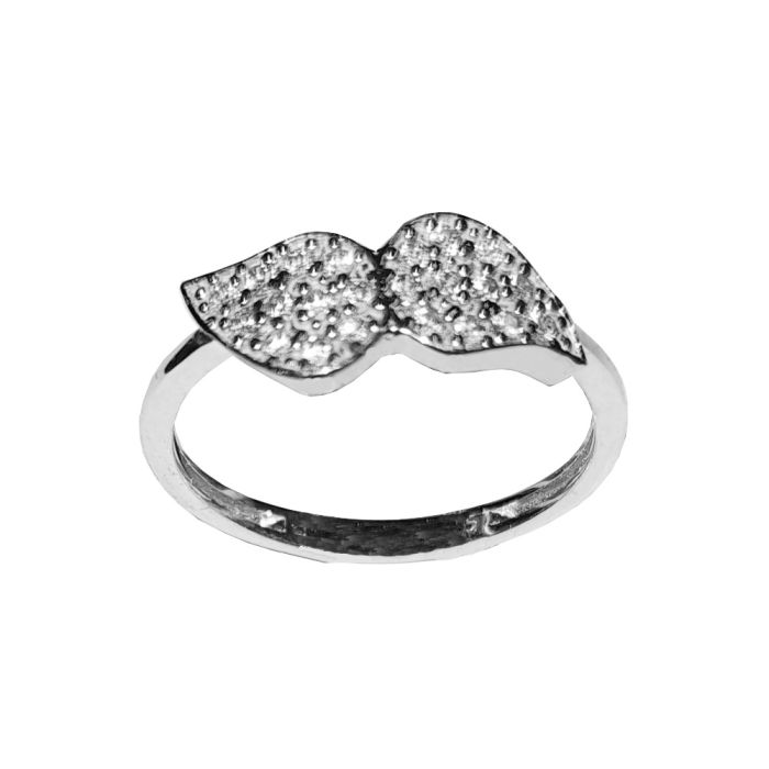 Women's white gold ring with zirkon 14CT IDY0002