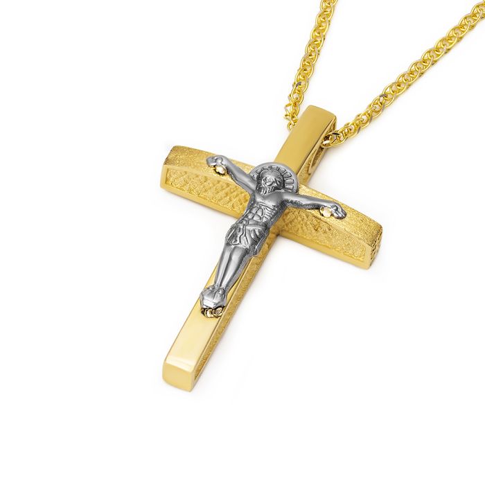 Women's in yellow gold cross with chain 14CT ITY0041