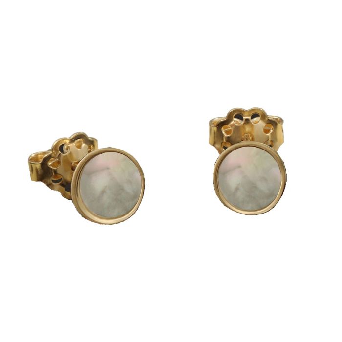Earrings in yellow gold with nacre 9CT HSY0020