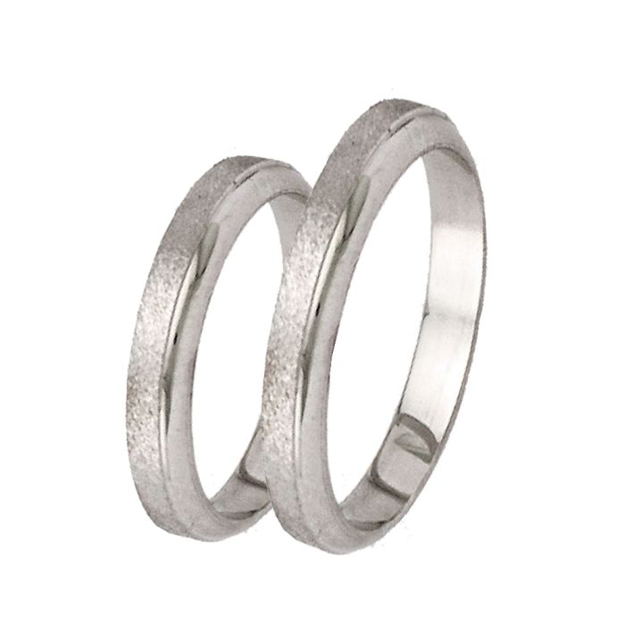 Wedding rings in white gold 9CT 3,5mm 205-35