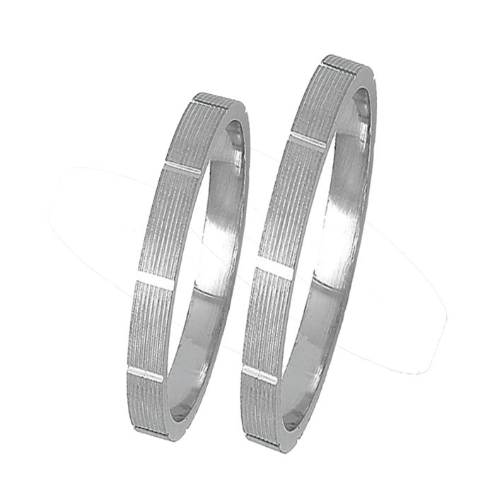 Wedding rings in white gold 9CT 4,5mm 718-25