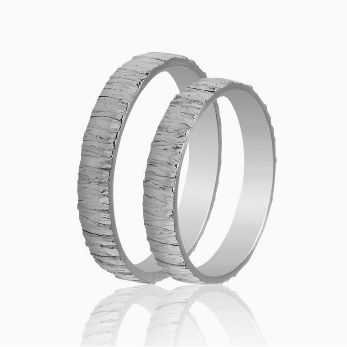 Wedding rings in white gold 14CT TMF38