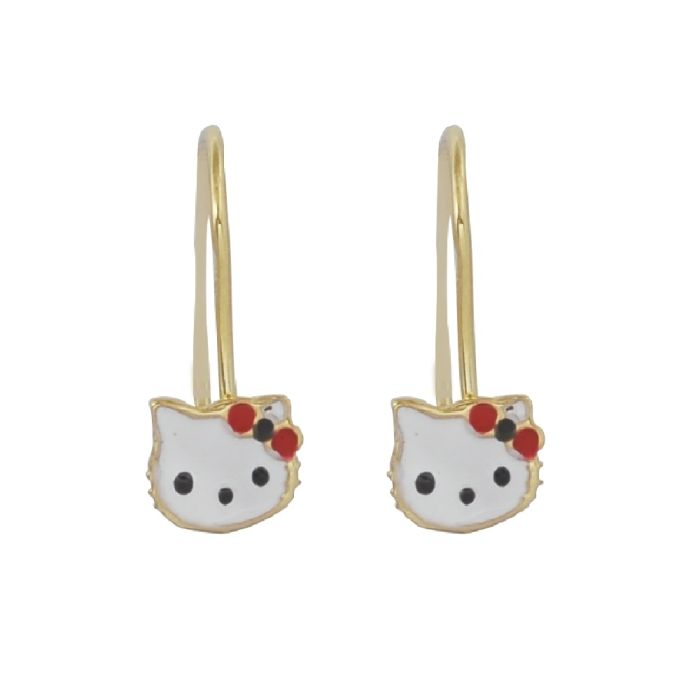 Kid's in yellow gold earrings with the Hello Kitty 9CT HSY0053