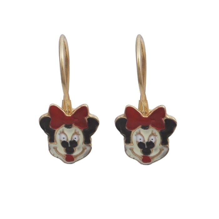 Kid's in yellow gold earrings with the Minnie Mouse 9CT HSY0056