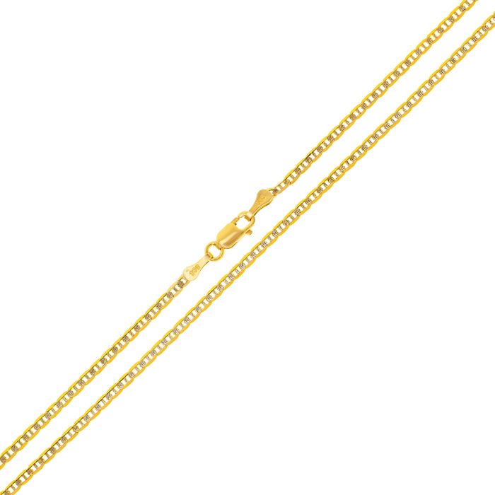 Gold chain two tone 14ct 55cm IWD0015
