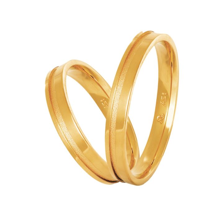 Weddings rings Stergiadis in yellow gold 3,00mm S17