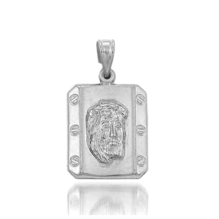 Double sided yellow gold charm in the form of Jesus 9ct HJY0036
