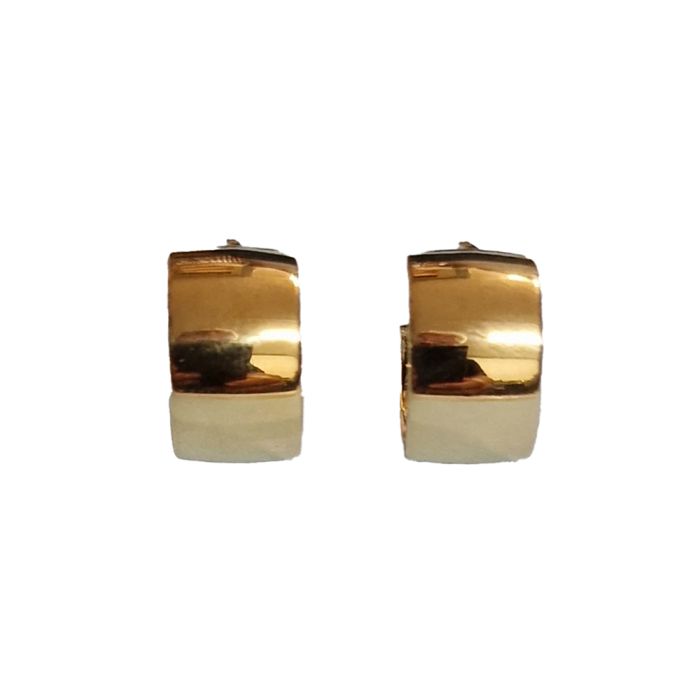 Women's yellow gold hoop earrings 14c ISY0052