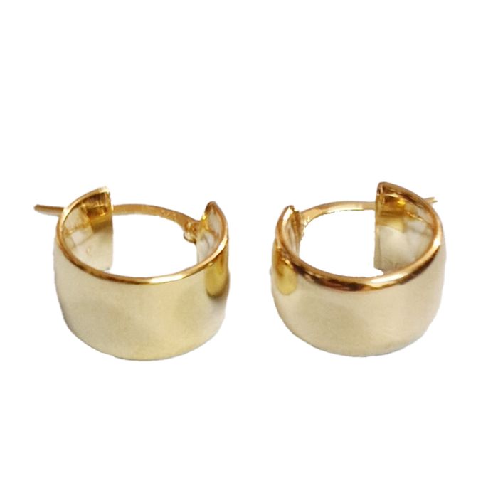 Women's yellow gold hoop earrings 14ct ISY0053