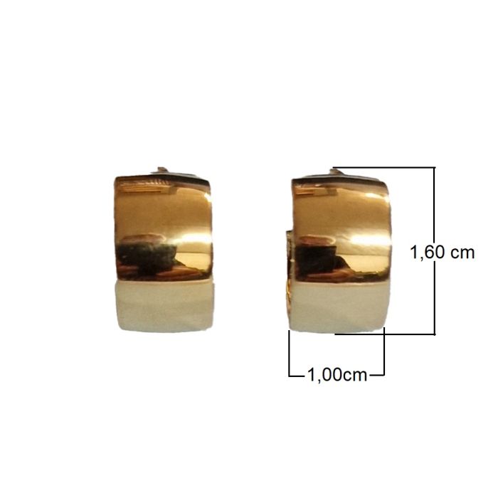 Women's yellow gold hoop earrings 14c ISY0052