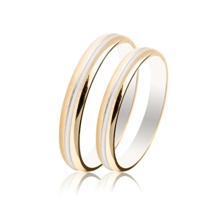 Pair of gold wedding rings  Maschio Femmina SL15