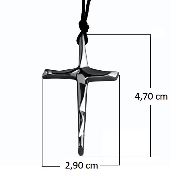 Men's silver cross 925 with rope WT00226