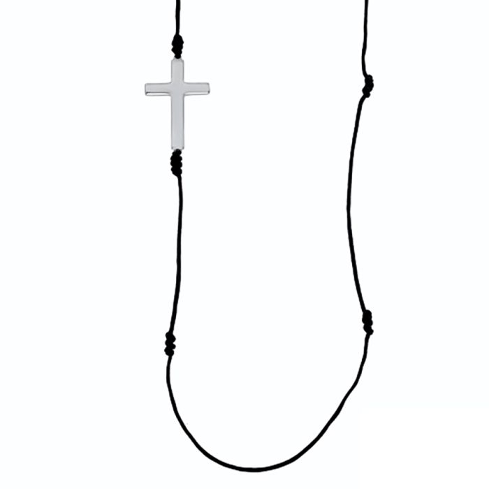 Men's silver cross 925 with rope WT00228