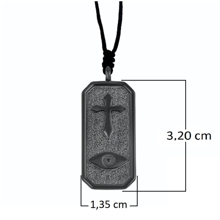 Men's silver cross 925 with rope WT00229