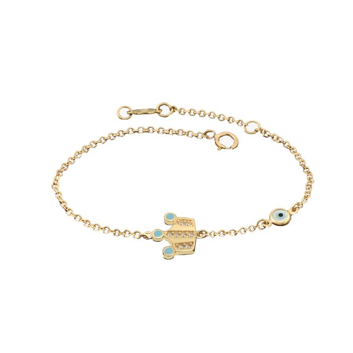 Kid's bracelet in yellow gold with crown 9CT HYU0025