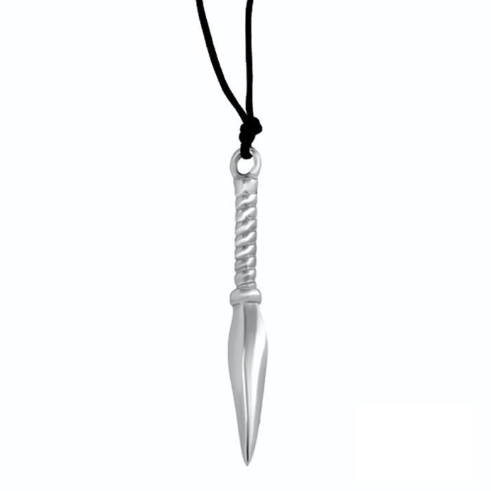 Men's silver necklace with bayonet WO00134