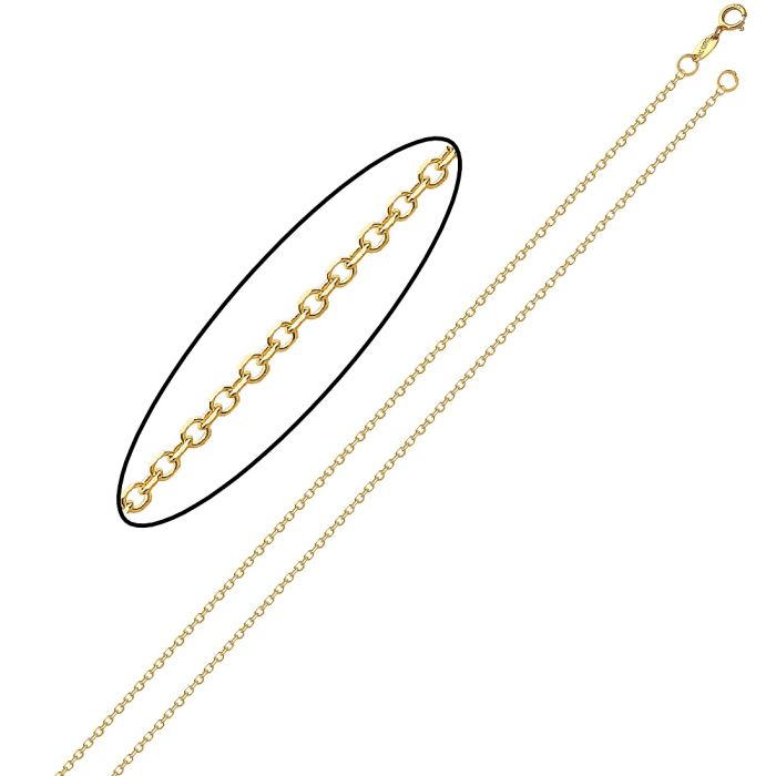 Yellow gold chain round diamond-encrusted 9ct HWY0001
