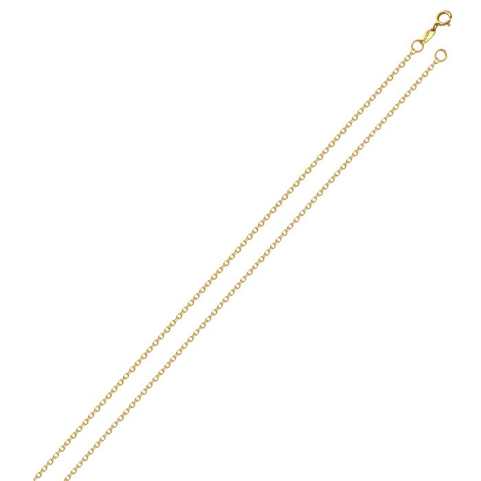 Yellow gold chain round diamond-encrusted 9ct HWY0001