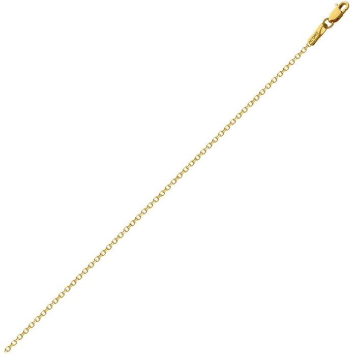 Yellow gold round diamond-encrusted chain 9ct HWY0003