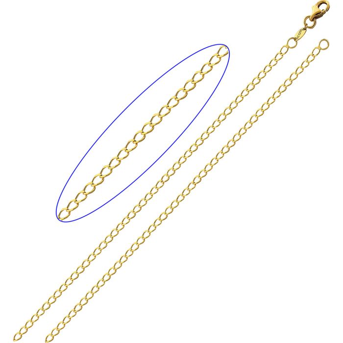 Yellow gold chain in rare kourmet 9ct HWY0015