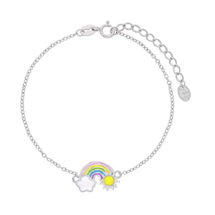Silver children's bracelet with rainbow D02403/AZ