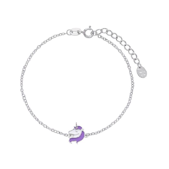 Silver children's bracelet with unicorn D02403/AI