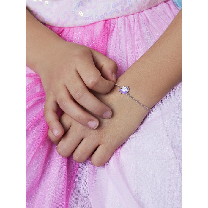 Silver children's bracelet with unicorn D02403/AI
