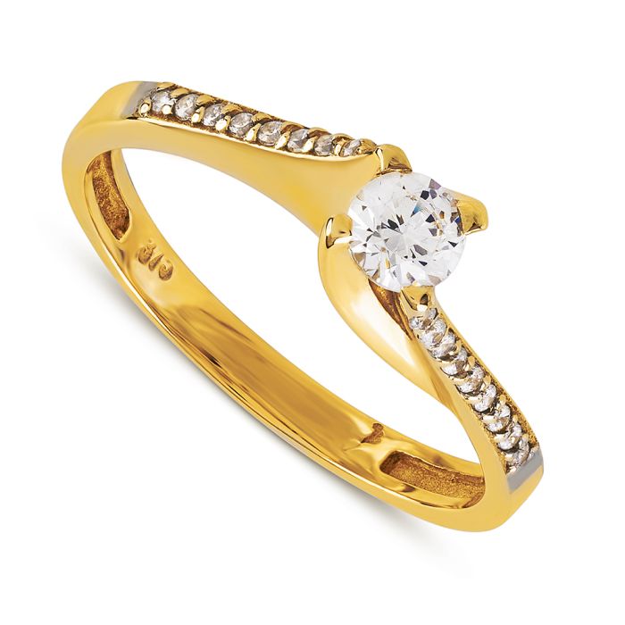 Women's engagement ring in yellow gold 9CT HDY0056