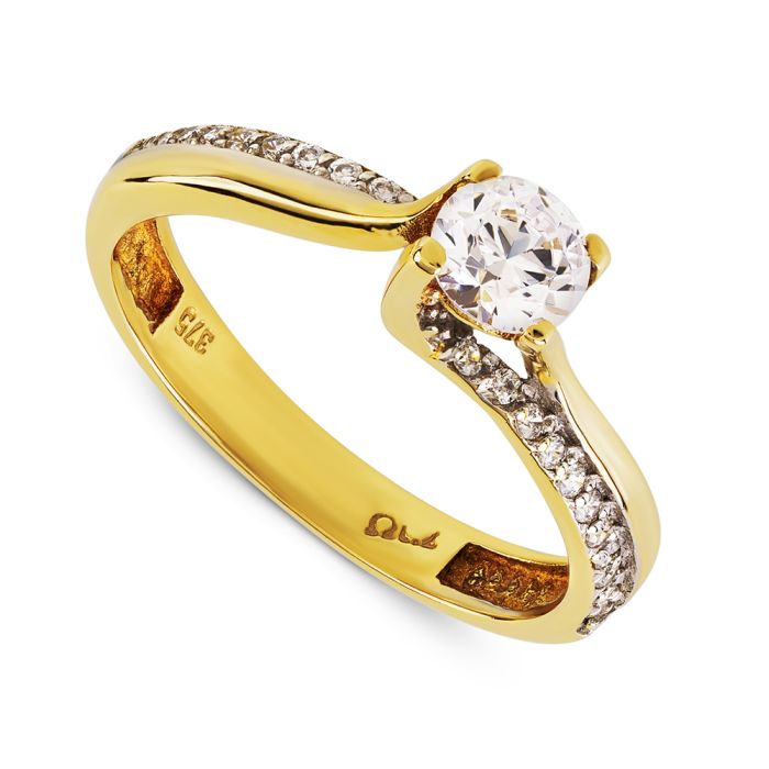Women's engagement ring in yellow gold 9CT HDY0057