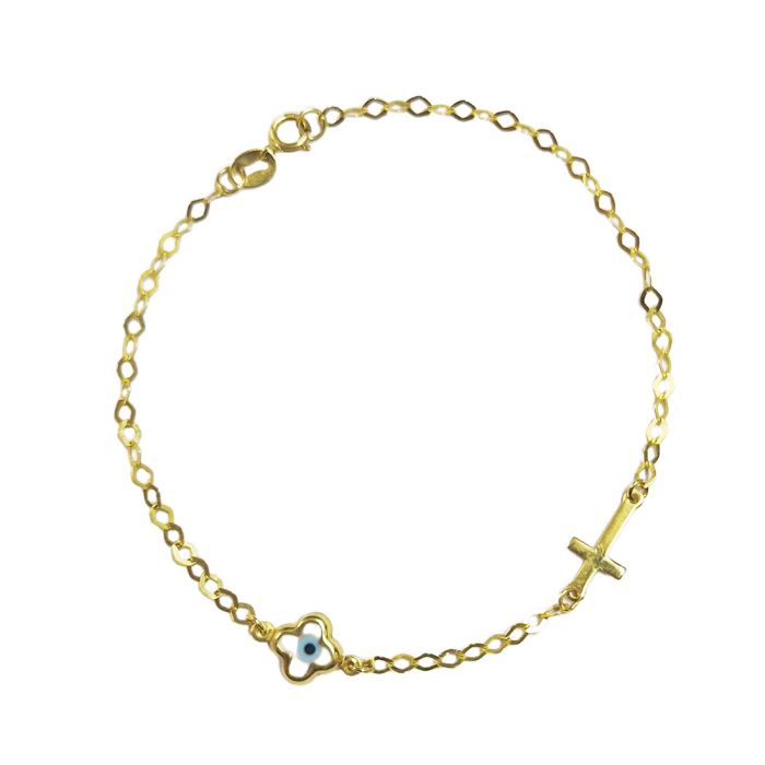 Kid's bracelet in yellow gold with 9ct HYY0038