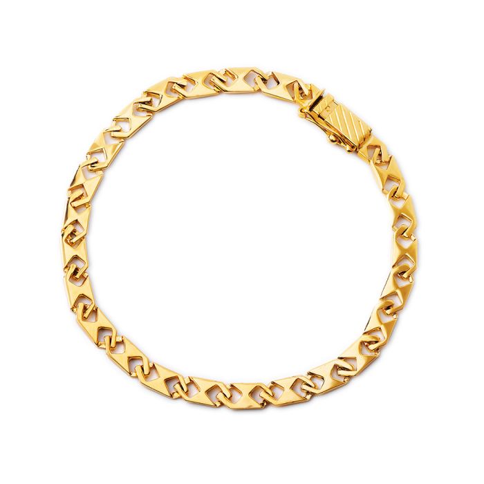 Yellow gold Men's bracelet 14ct  IAY0002