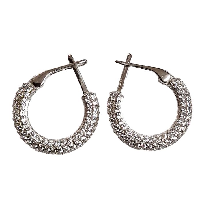 Women's White gold hoop earrings 14ct ISY0059