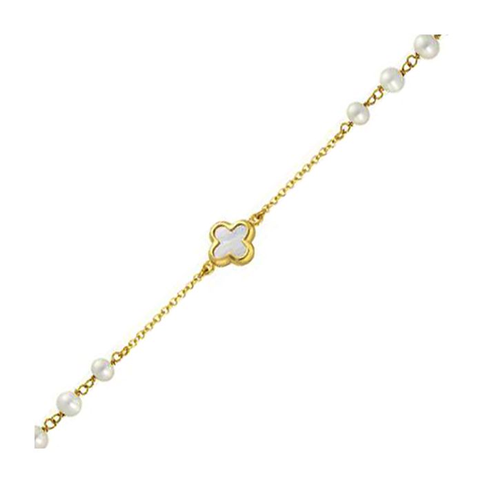 Women's bracelet in Yellow Gold with cross 9ct HVH0004