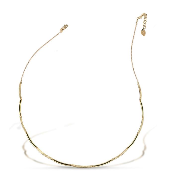 Women's Yellow Gold necklace with zirkon 9ct HRY0103