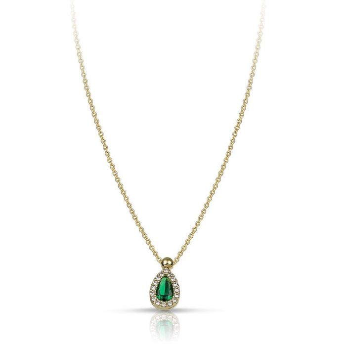 Women's Yellow Gold necklace with zirkon 14ct IRY0035